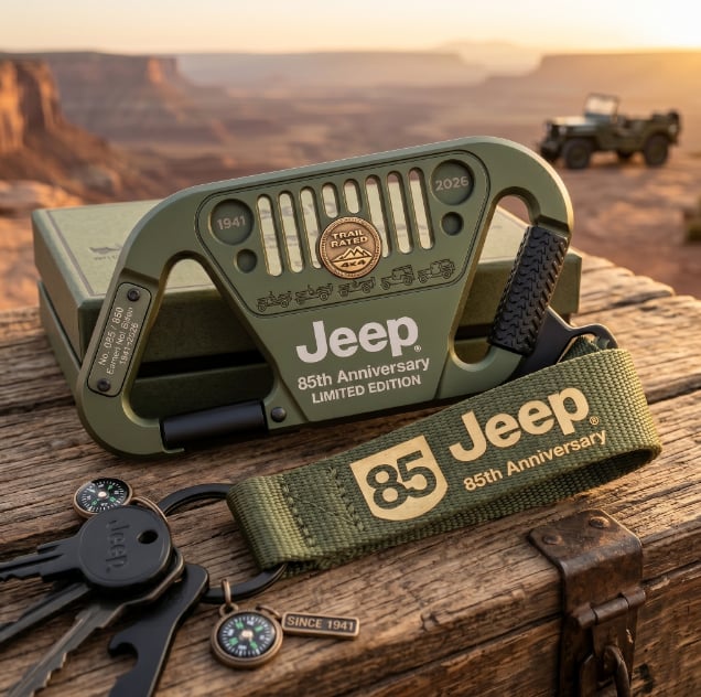 Jeep 85th Anniversary Limited Edition Carabiner Keychain💋