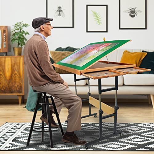 🏃‍LAST DAY FOR CLEARANCE💝  Jigsaw Puzzle Table with Legs🔥