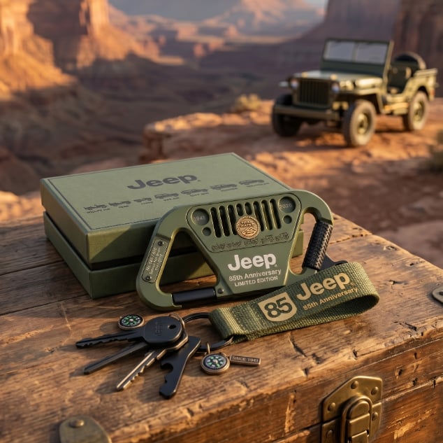 Jeep 85th Anniversary Limited Edition Carabiner Keychain💋