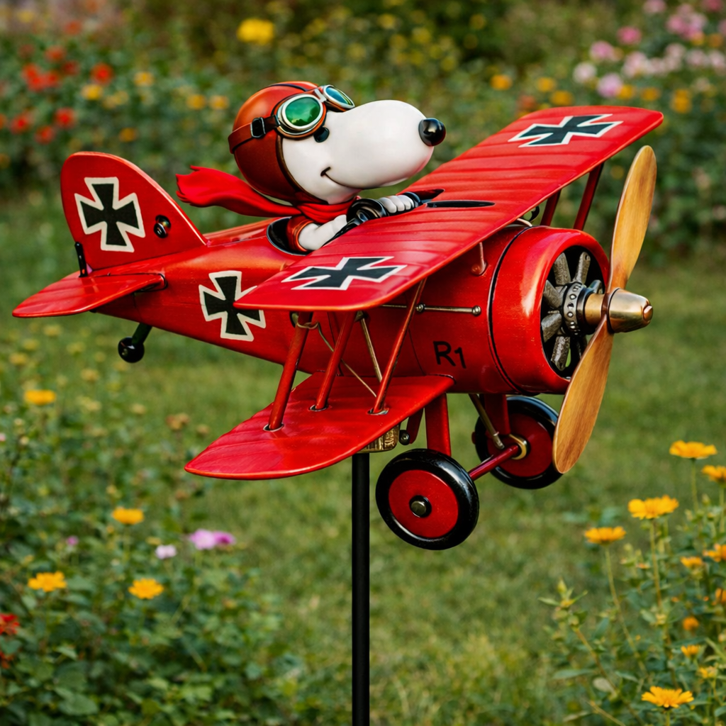 Snoopy 75th Birthday Rain Gauge Garden Stake ＆Garden Windmill💋